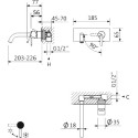 Смеситель Cezares Leaf BLI1-01-W0 С ВНУТРЕННЕЙ ЧАСТЬЮ, для раковины