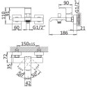 Смеситель Cezares Porta VM-01 для ванны с душем