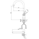 Смеситель D&K Baciano DA1032441 для кухонной мойки