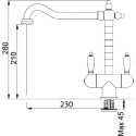 Смеситель Franke Old England 115.0028.204 для кухонной мойки