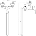 Смеситель GPD Kalipso MAE24-3 универсальный