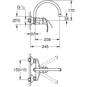 Смеситель Grohe Eurosmart 32482002 для кухонной мойки