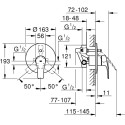 Смеситель Grohe Eurosmart 33305003 С ВНУТРЕННЕЙ ЧАСТЬЮ, для ванны с душем