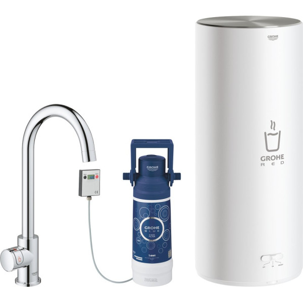 Смеситель Grohe Red II Mono 30080001 для кухонной мойки, с водонагревателем