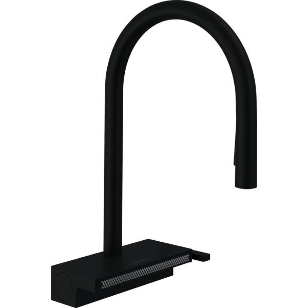 Смеситель Hansgrohe Aquno Select M81 73837670 для кухонной мойки, матовый черный