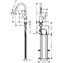 Смеситель Hansgrohe Focus M41 73895000 для кухонной мойки, хром