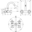 Смеситель Hansgrohe Logis M32 71286000 для кухонной мойки, хром