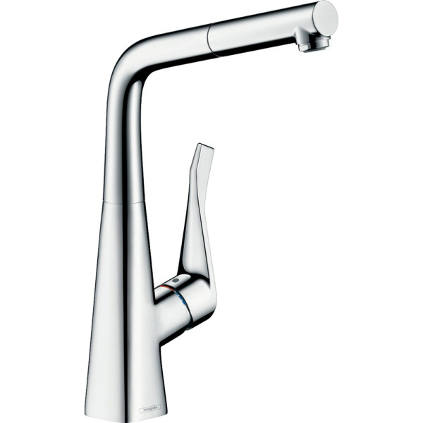 Смеситель Hansgrohe Metris M71 73828000 для кухонной мойки, хром