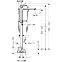 Смеситель Hansgrohe Metropol 32532340 напольный