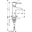 Смеситель Hansgrohe Talis Classic 14127000 для раковины