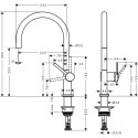 Смеситель Hansgrohe Talis M54 72843000 для кухонной мойки, хром