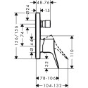 Смеситель Hansgrohe Vivenis 75416670 для ванны с душем, матовый черный