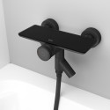 Смеситель IDDIS Shelfy SHEBLBTi02WA для ванны с душем, черный