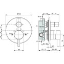 Смеситель Ideal Standard Ceraline A6939AA С ВНУТРЕННЕЙ ЧАСТЬЮ, для ванны с душем