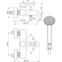 Смеситель Ideal Standard Ceraline BC270AA для ванны с душем