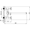 Смеситель Kaiser Crystal 28155 универсальный