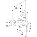 Смеситель Kludi Pure&Solid 346810575 для ванны с душем