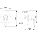 Смеситель Lemark Mars LM3523C С ВНУТРЕННЕЙ ЧАСТЬЮ, для душа