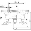 Смеситель Lemark Standard LM2102C для ванны с душем
