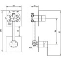 Смеситель Migliore Kvant ML.KVT-2731.CR С ВНУТРЕННЕЙ ЧАСТЬЮ, для ванны с душем