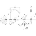 Смеситель Migliore Syntesi ML.SNS-7980.CR на борт ванны