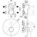 Смеситель Paffoni Light LIG018HGSP с ВНУТРЕННЕЙ ЧАСТЬЮ, для ванны с душем, золото медовое брашированное