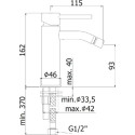 Смеситель Paffoni Light LIG131BO для биде, белый