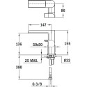 Смеситель TEKA Formentera 62331020NC для раковины