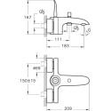 Смеситель VitrA T4 A42451EXP для ванны с душем