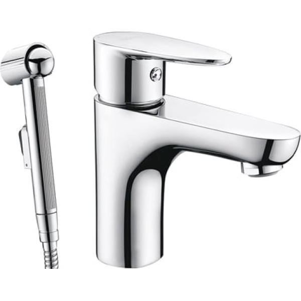 Смеситель Wasserkraft Leine 3508 для раковины с гигиеническим душем