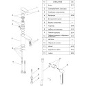 Смеситель Wasserkraft Leine 3508 для раковины с гигиеническим душем
