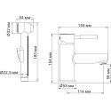 Смеситель Wasserkraft Main 4108 для раковины с гигиеническим душем