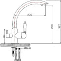Смеситель Zorg Clean Water ZR 314 YF-33 кварц для кухонной мойки