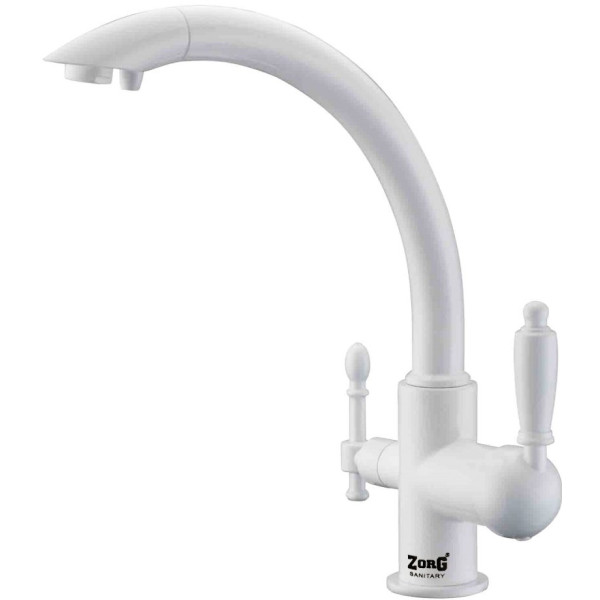 Смеситель Zorg Clean Water ZR 314 YF-33 white для кухонной мойки