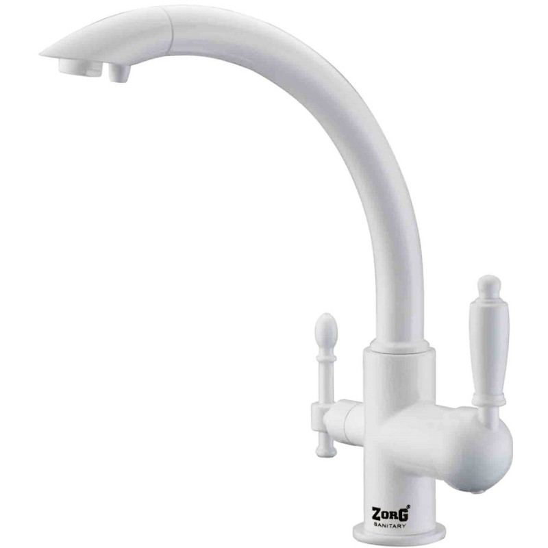 Смеситель Zorg Clean Water ZR 314 YF-33 white для кухонной мойки