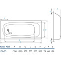 Стальная ванна Koller Pool 170x70 см