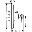 Термостат Axor Montreux HighFlow 16824820 для душа, шлифованный никель