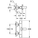 Термостат Grohe Grohtherm 800 Cosmopolitan 34766000 для ванны с душем