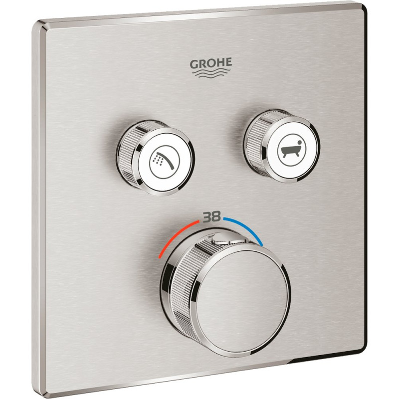 Термостат Grohe Grohtherm SmartControl 29124DC0 для ванны с душем, суперсталь