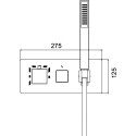 Термостат RGW Shower Panels SP-44-01 С ВНУТРЕННЕЙ ЧАСТЬЮ, для душа