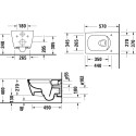 Унитаз подвесной Duravit Viu 2511090000 безободковый + ершик