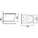 Унитаз подвесной SantiLine SL-5009 безободковый, с микролифтом