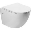 Унитаз подвесной SantiLine SL-5018 безободковый, с микролифтом