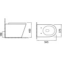 Унитаз приставной SantiLine SL-5020MB безободковый, с микролифтом