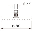 Верхний душ Clever Slim Inox Air 99691