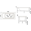 Акриловая ванна Bas Аякс В00127 150x70