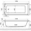 Акриловая ванна Excellent Aquaria WAEX.AQU17.LINE 170x75