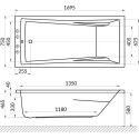 Акриловая ванна Excellent Palace 170x75