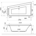 Акриловая ванна Excellent Sfera 170x100 левая