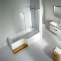 Акриловая ванна Jacob Delafon Bain-Douche Neo 180 R + слив-перелив